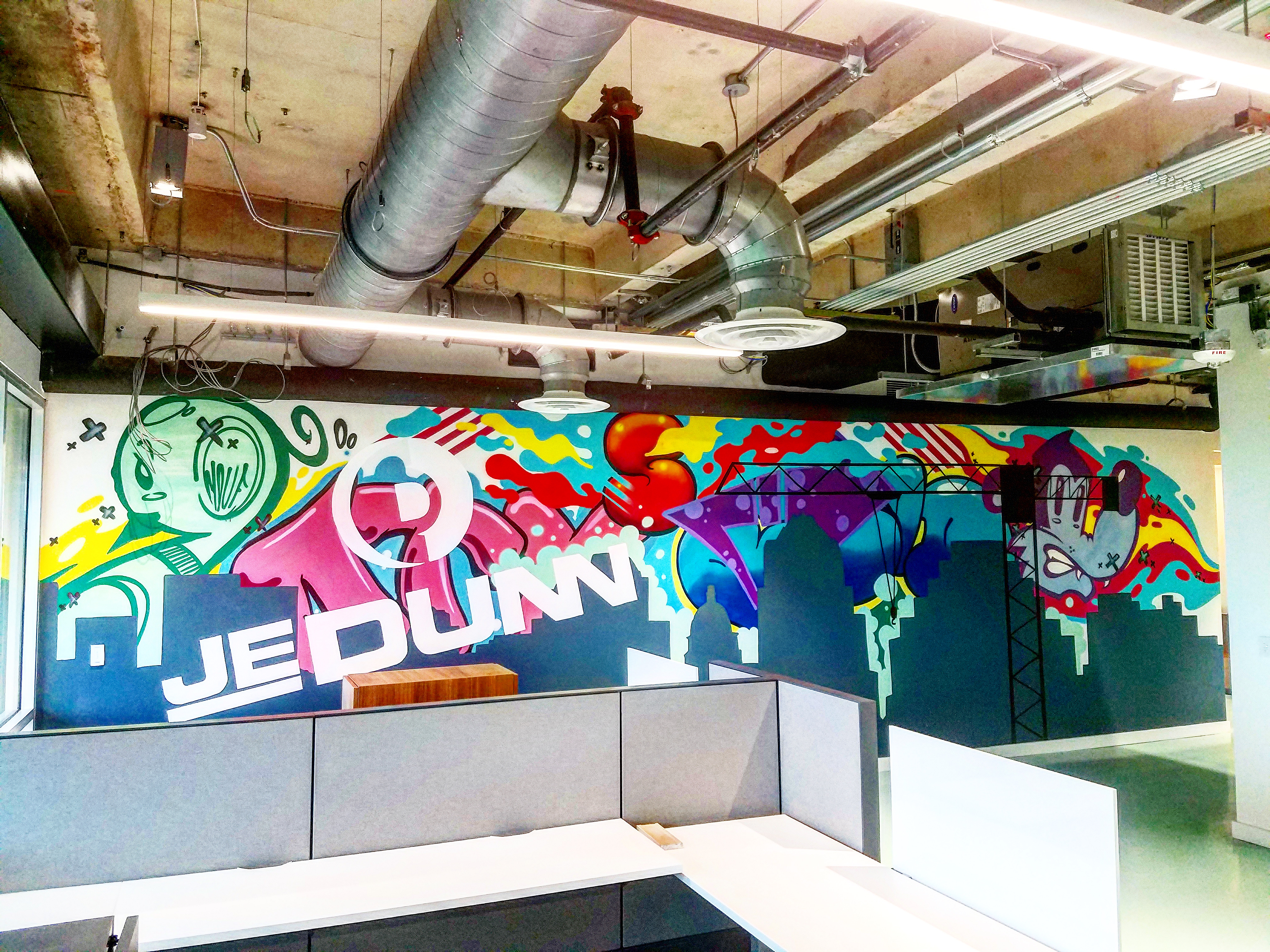 J.E. Dunn office mural by BLVD Murals