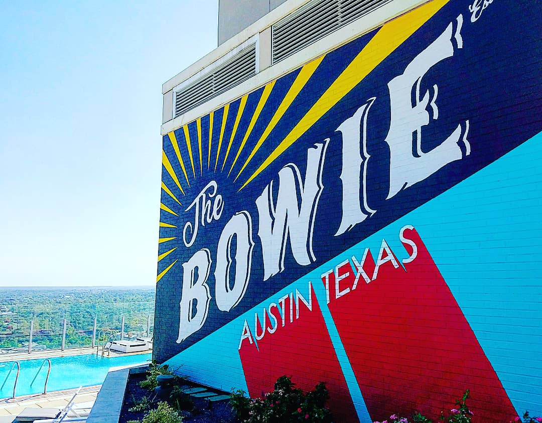 The Bowie exterior mural in Austin